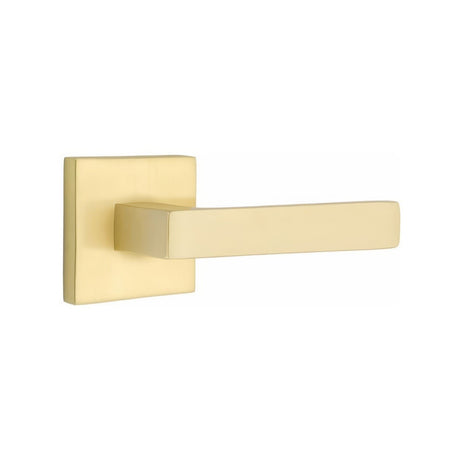 Emtek 5110DTUS4RH satin brass passage door lever