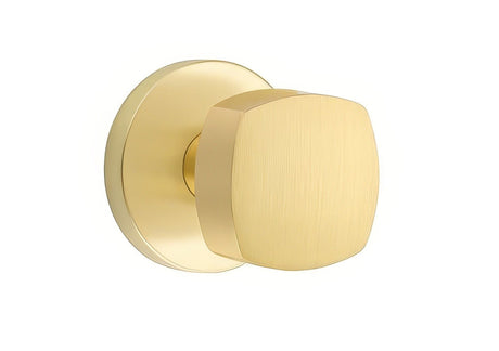 Emtek 5110FRKUS4 satin brass passage door knob