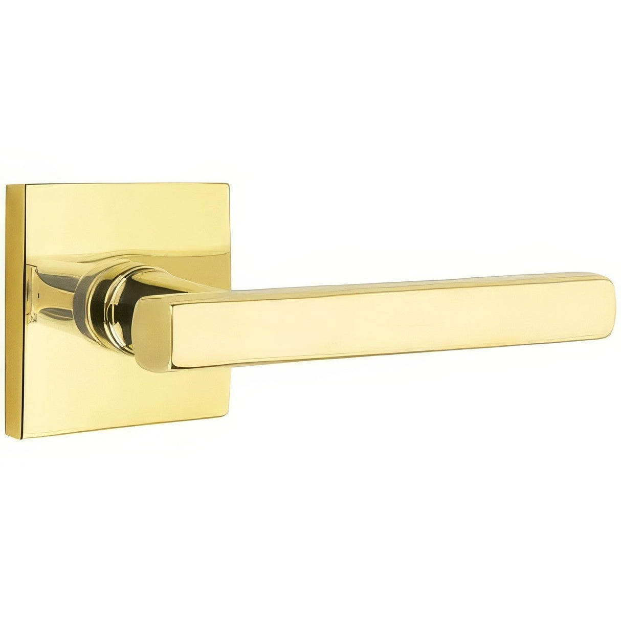 Emtek 5110FRLUS3NLRH unlacquered brass passage door lever