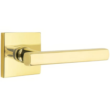 Emtek 5110FRLUS3NLRH unlacquered brass passage door lever