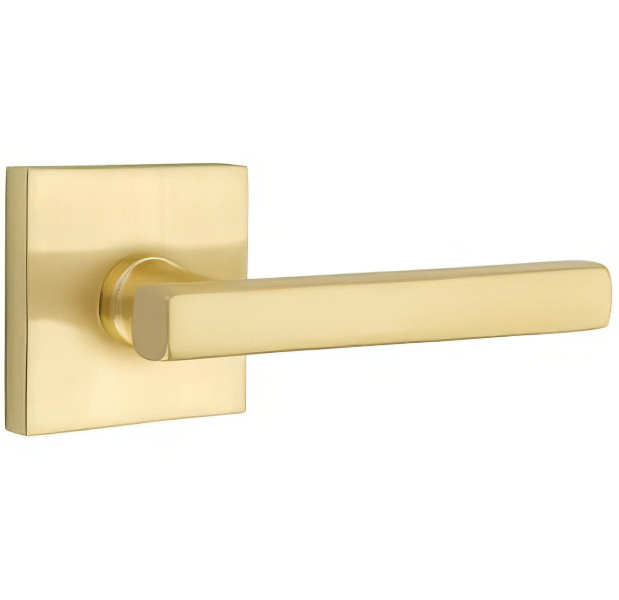 Emtek 5110FRLUS4RH satin brass passage door lever
