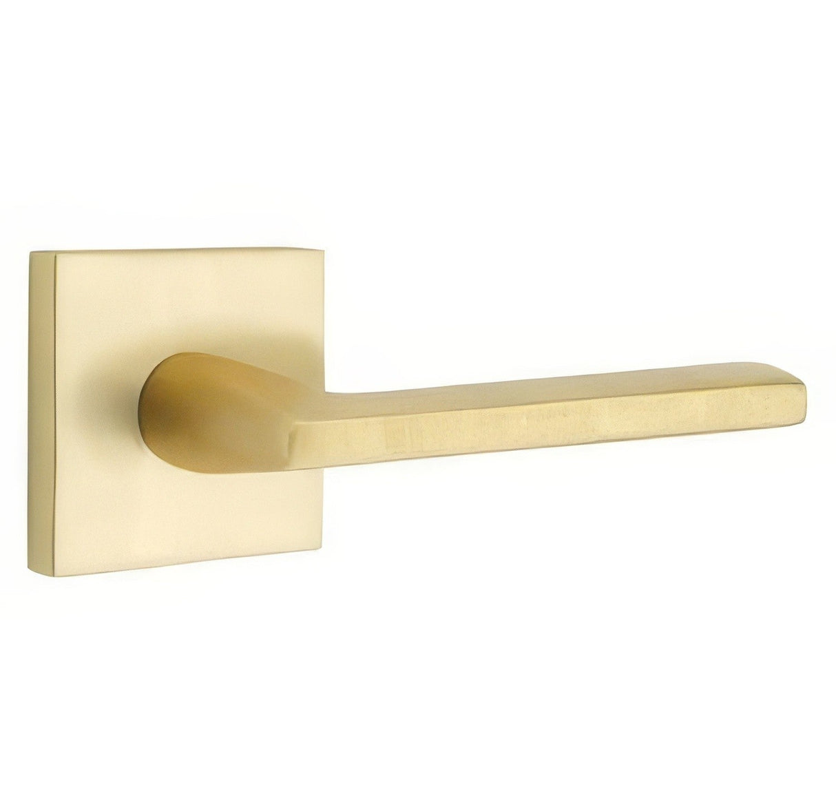 Emtek 5110HLOUS4RH satin brass passage door lever