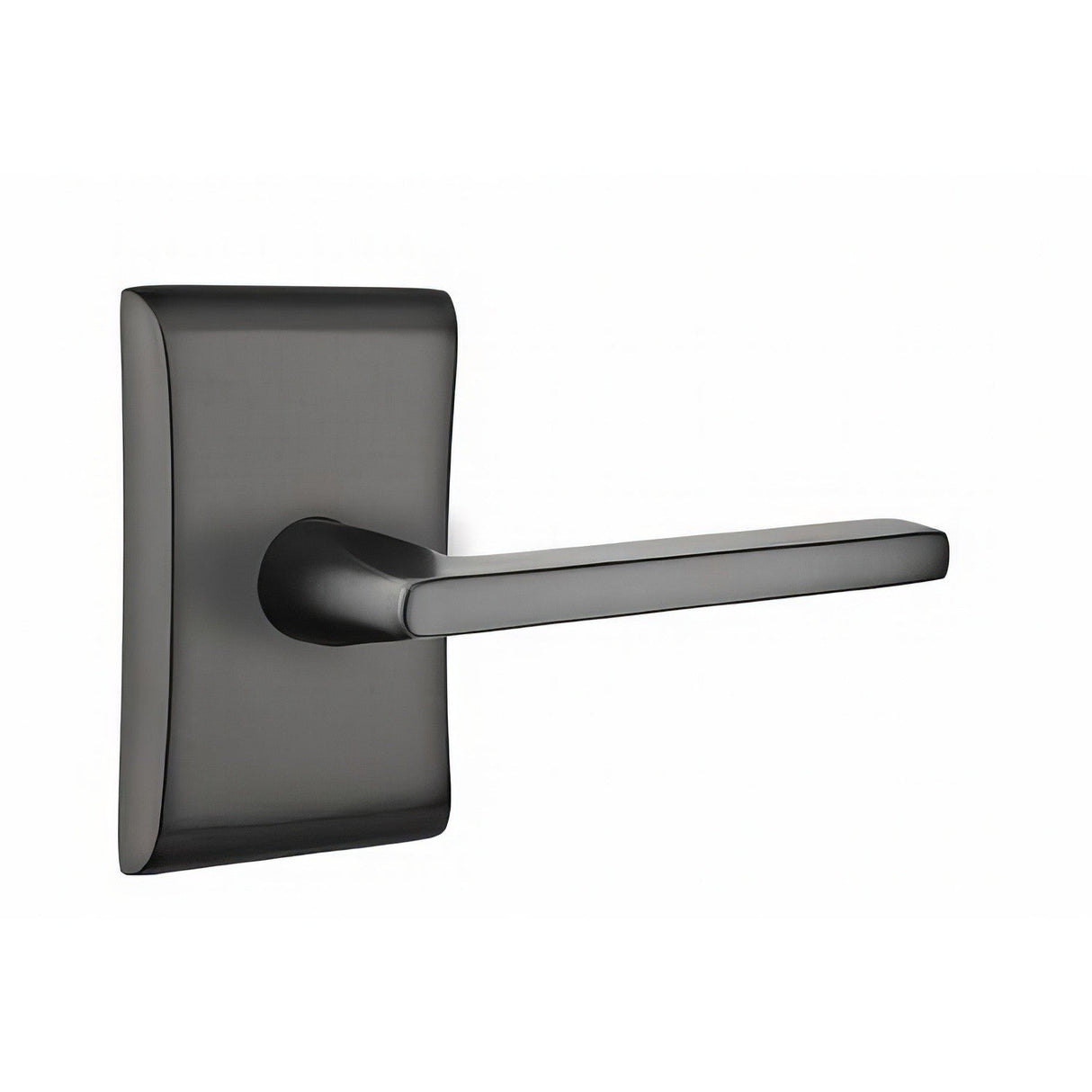 Emtek 5111HLOUS19LH flat black passage door lever