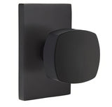 Emtek 5112FRKUS19 flat black passage door knob