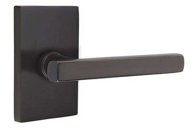 Emtek 5112FRLUS10BLH oil rubbed bronze passage door lever