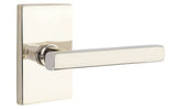 Emtek 5112FRLUS14LH polished nickel lifetime passage door lever