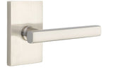Emtek 5112FRLUS15LH satin nickel passage door lever
