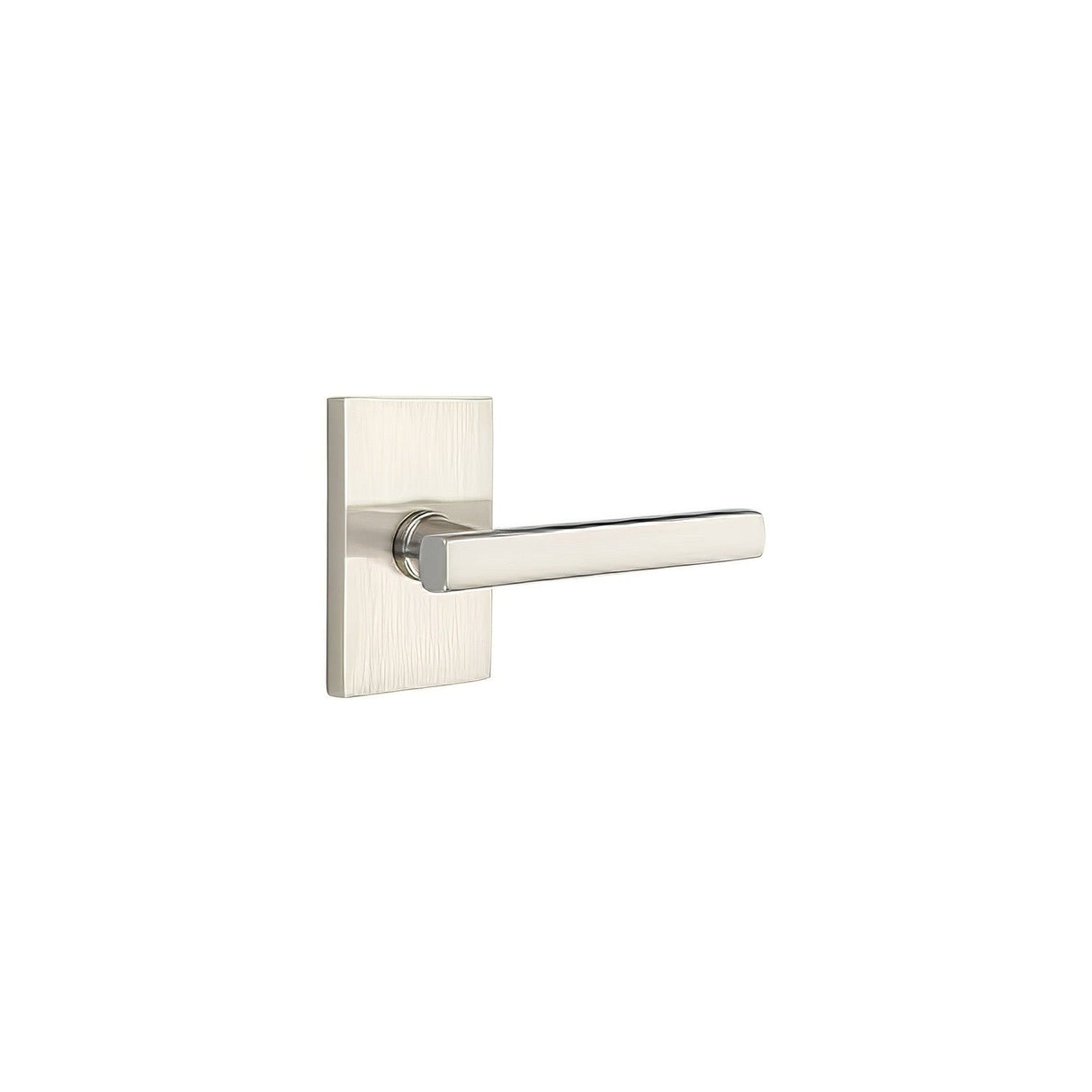 Emtek 5112FRLUS15RH satin nickel passage door lever