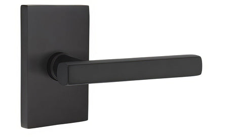 Emtek 5112FRLUS19LH flat black passage door lever