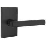Emtek 5112FRLUS19RH flat black passage door lever