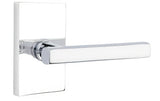 Emtek 5112FRLUS26LH polished chrome passage door lever