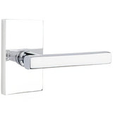 Emtek 5112FRLUS26RH polished chrome passage door lever
