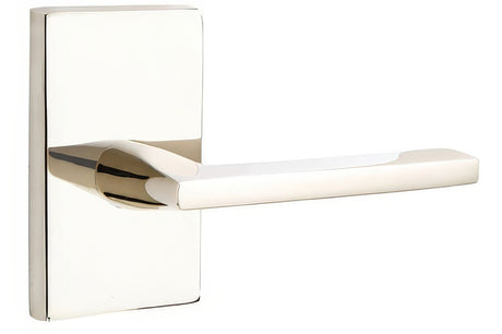 Emtek 5112HLOUS14RH polished nickel lifetime passage door lever