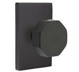 Emtek 5112OCTUS19 flat black passage door knob