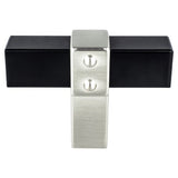 Berenson 5114-455BPN-P matte black and brushed nickel t shaped cabinet knob