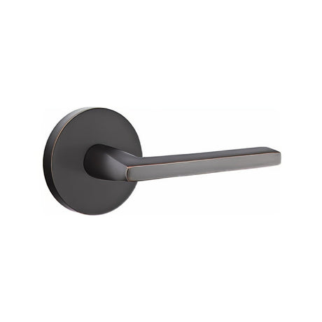 Emtek 5115HLOUS10BRH oil rubbed bronze keyed entry door lever
