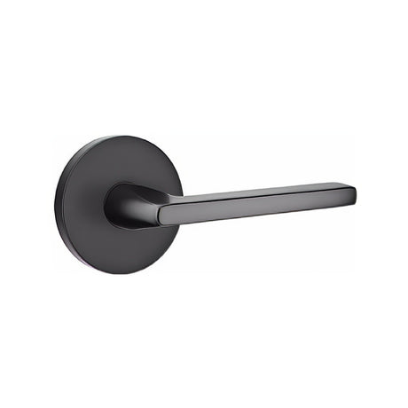 Emtek 5115HLOUS19LH flat black keyed entry door lever