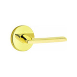 Emtek 5115HLOUS3NLLH unlacquered brass keyed entry door lever