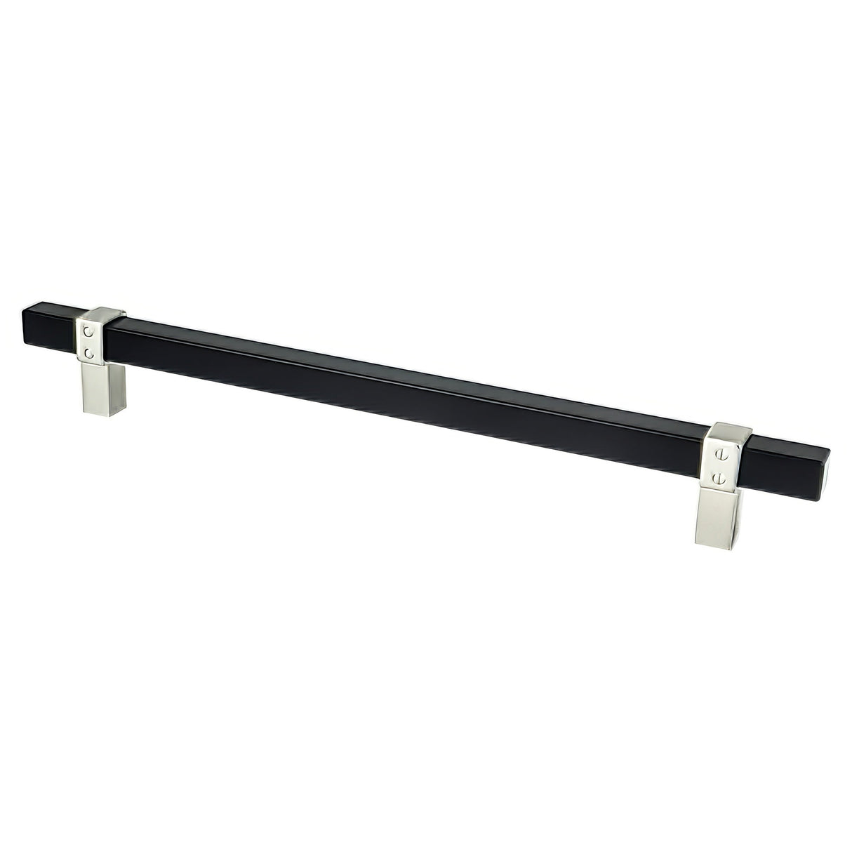 Berenson 5118-455BPN-P matte black and brushed nickel square cabinet pull