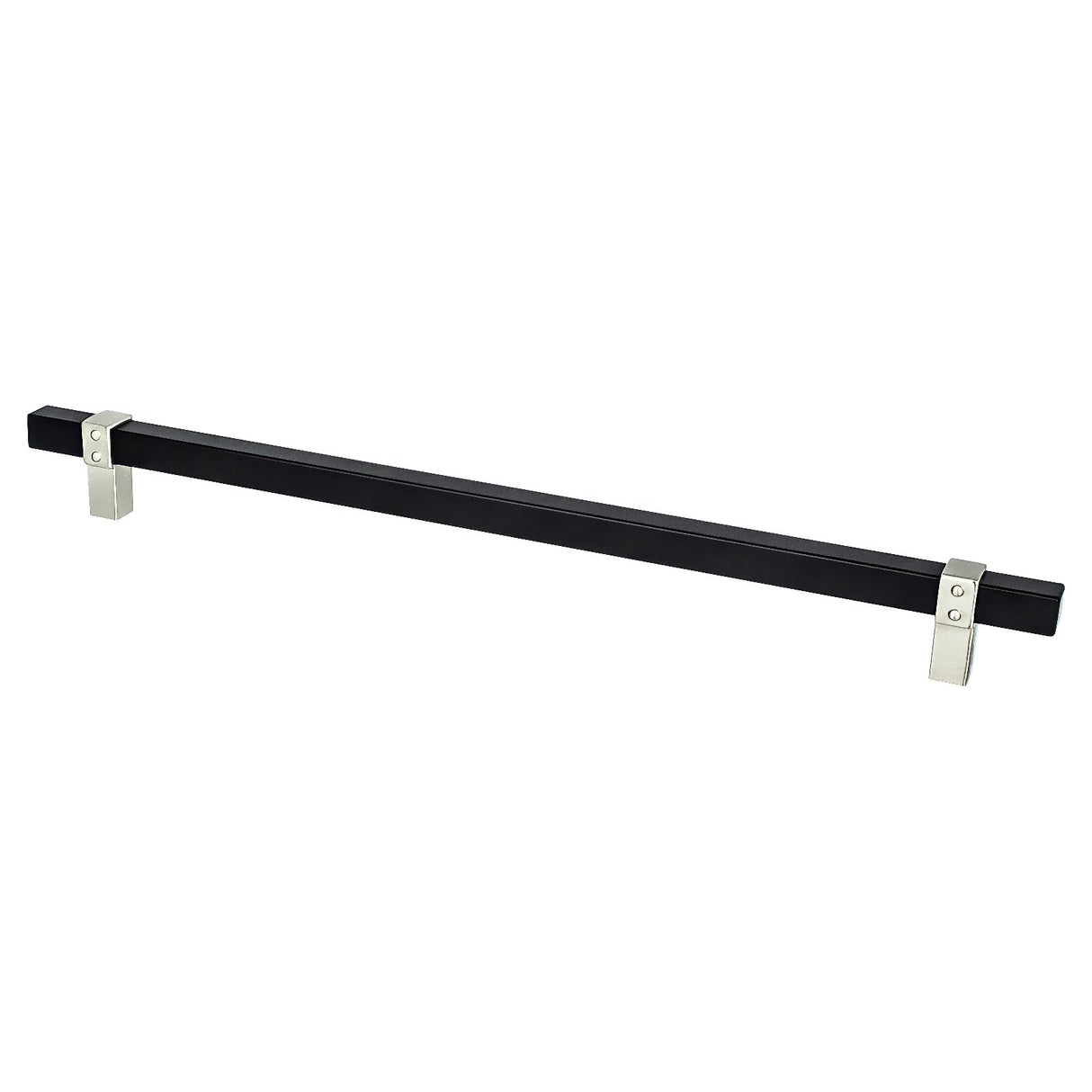 Berenson 5119-455BPN-P matte black and brushed nickel square cabinet pull