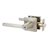 Emtek 5122HLOUS15LH satin nickel keyed entry door lever