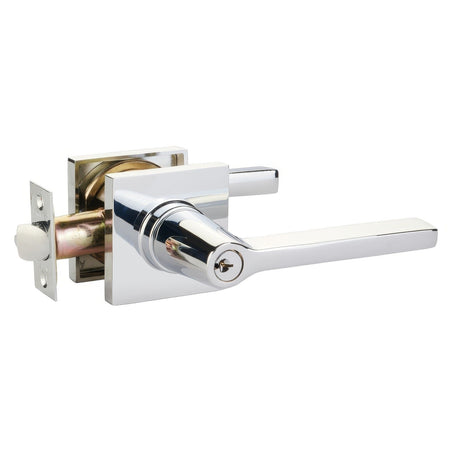 Emtek 5122HLOUS26RH polished chrome keyed entry door lever