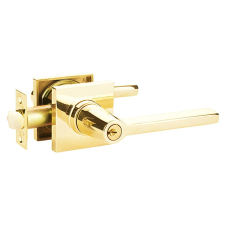 Emtek 5122HLOUS3NLRH keyed entry keyed entry door lever in satin stainless, additional view