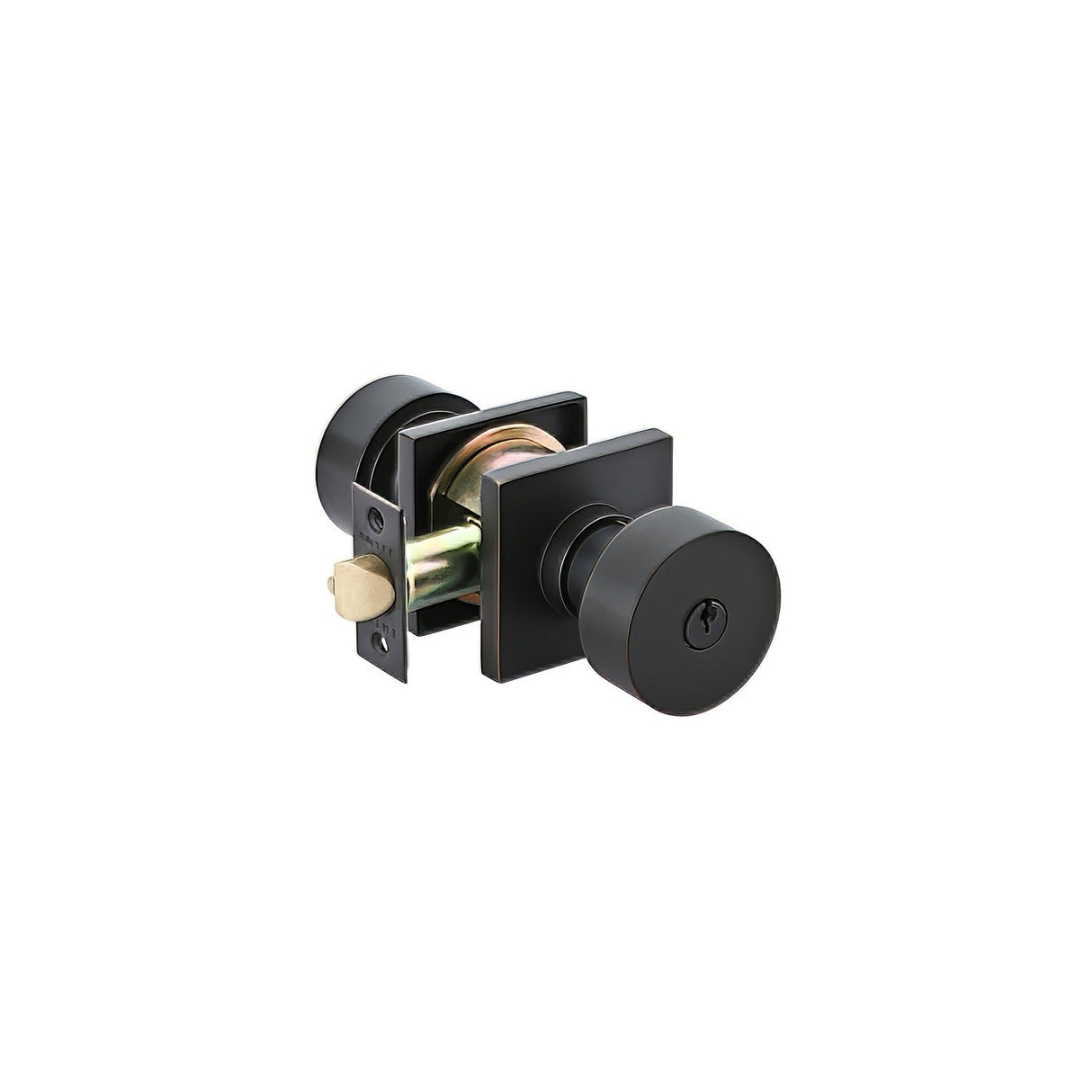 Emtek 5122ROUUS10B oil rubbed bronze keyed entry door knob