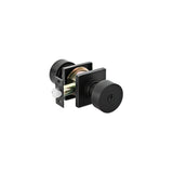 Emtek 5122ROUUS19 flat black keyed entry door knob