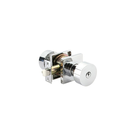 Emtek 5122ROUUS26 polished chrome keyed entry door knob