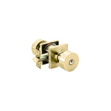 Emtek 5122ROUUS4 satin brass keyed entry door knob