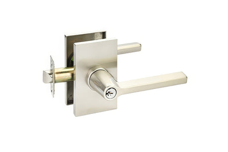 Emtek 5123HLOUS15LH keyed entry keyed entry door lever in satin stainless, additional view