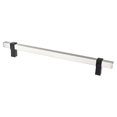 Berenson 5124-4BPN55-P brushed nickel and matte black square cabinet pull
