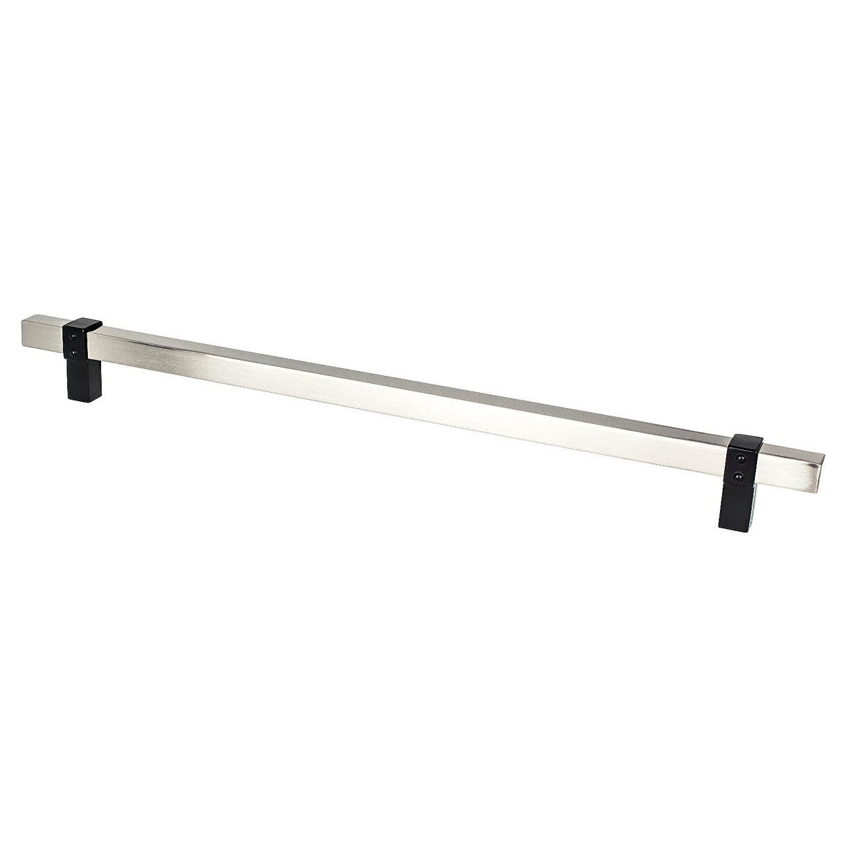 Berenson 5125-4BPN55-P brushed nickel and matte black square cabinet pull