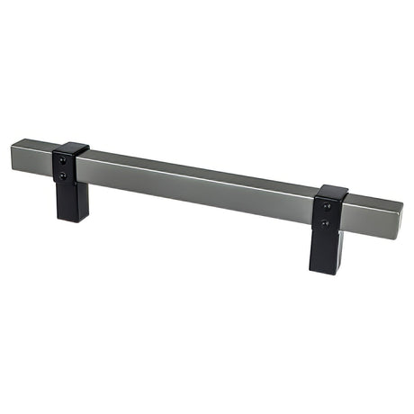 Berenson 5128-4SLT55-P slate and matte black square cabinet pull