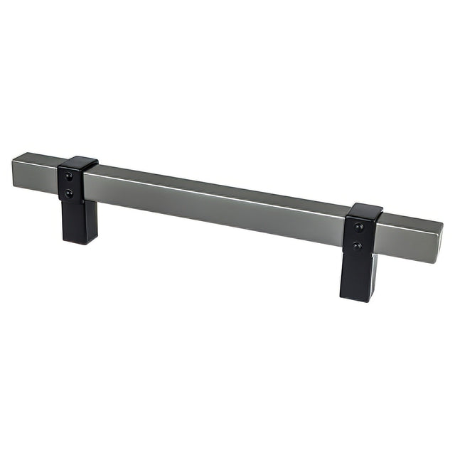 Berenson 5128-4SLT55-P slate and matte black square cabinet pull