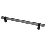 Berenson 5130-4SLT55-P slate and matte black square cabinet pull