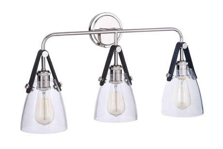 Craftmade 51303-PLN Hagen 3 Light Vanity Polished Nickel