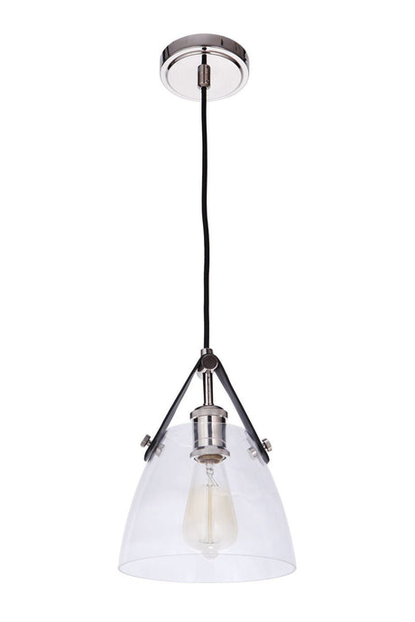 Craftmade 51391-PLN Hagen 1 Light Pendant Polished Nickel