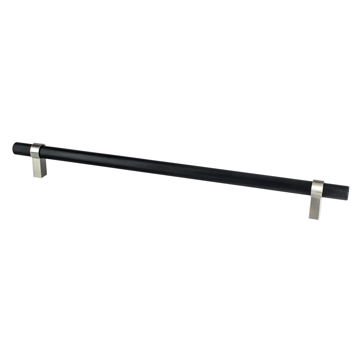Berenson Radial Reign 18" Center to Center Appliance Pull in Matte Black and Brushed Nickel