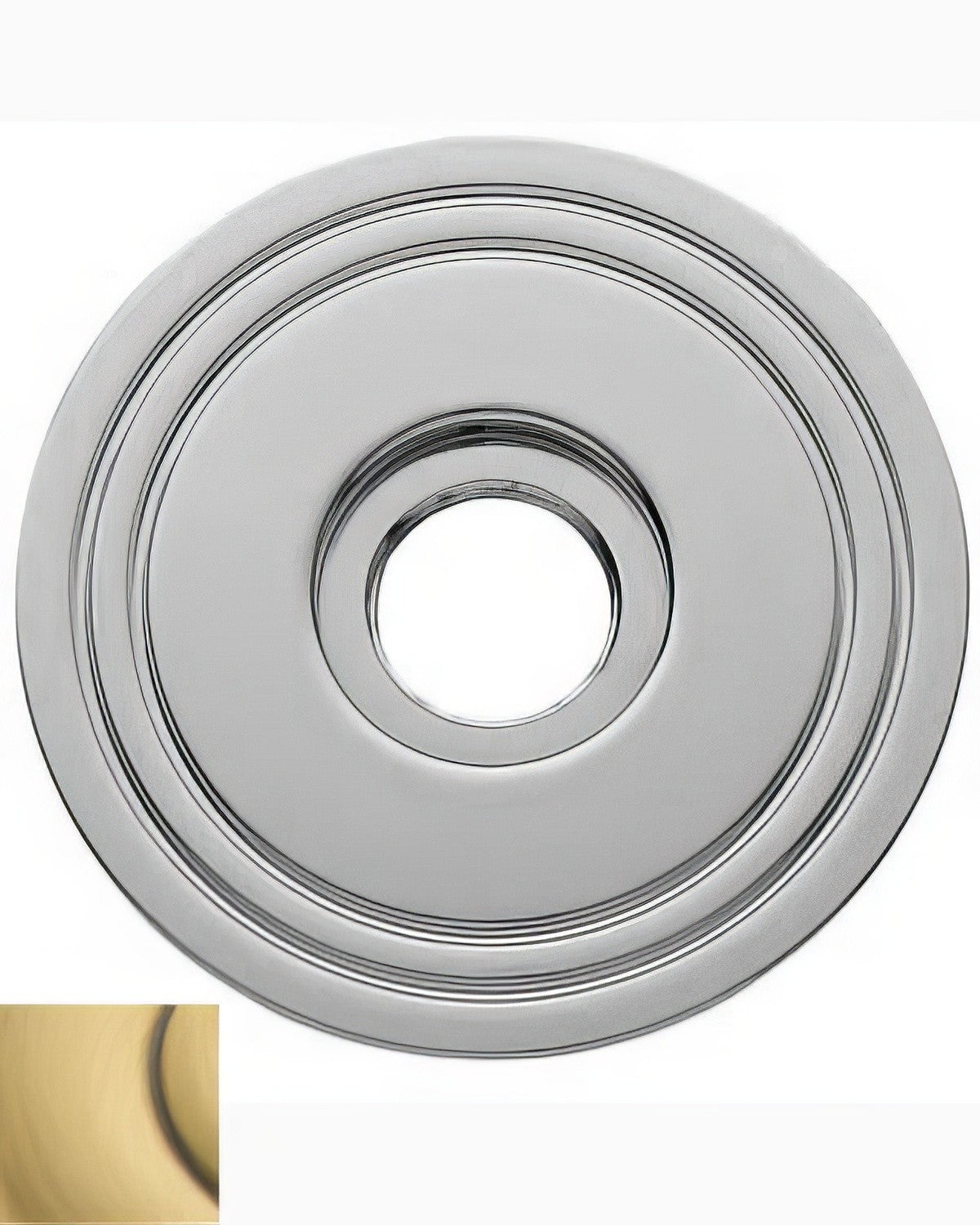 Baldwin 5147060 satin brass and brown rosette
