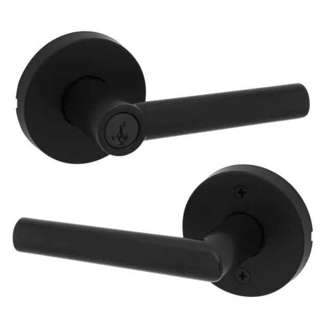 Kwikset 750MILRDT Milan Lever in Matte Black
