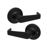 Kwikset 407CNL Light Commercial Carson Lever Passage Door Lock in Matte Black