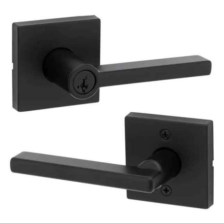 Kwikset 750HFLSQT Halifax Lever in Matte Black