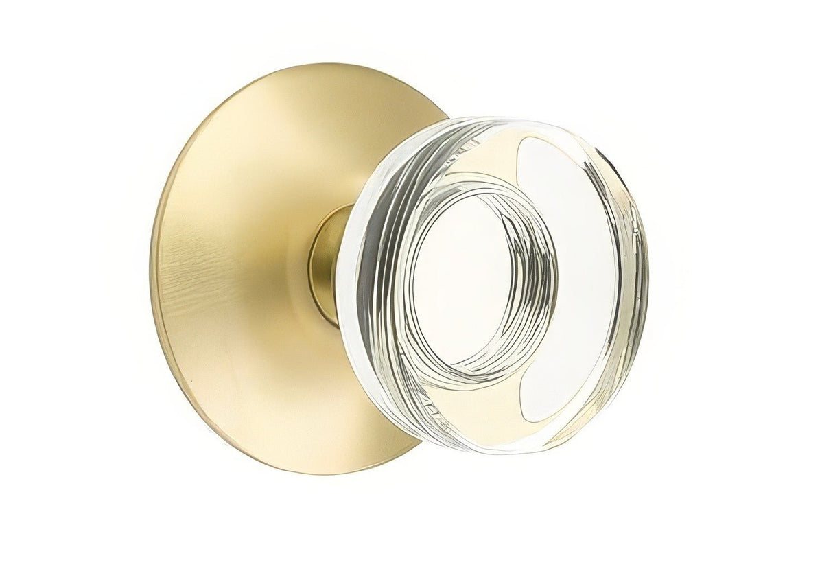 Emtek 5207MDCUS4 satin brass privacy door knob