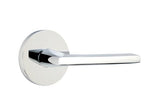 Emtek Lever Right Hand 2-3/8" Backset Privacy with Disk Rose for 1-1/4" to 2" Door in Polished Chrome