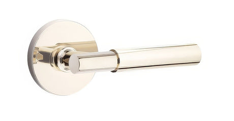 Emtek 5209MYLUS14RH polished nickel lifetime privacy door lever