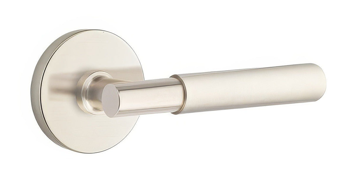 Emtek 5209MYLUS15LH satin nickel privacy door lever