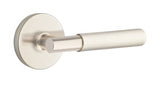 Emtek 5209MYLUS15LH satin nickel privacy door lever