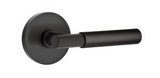 Emtek 5209MYLUS19LH flat black privacy door lever